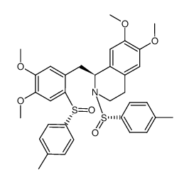 (1S)-1-[4,5-dimethoxy-2-[(R)-p-tolylsulfinyl]benzyl]-6,7-dimethoxy-2-((S)-p-tolylsulfinyl)-1,2,3,4-tetrahydroisoquinoline结构式
