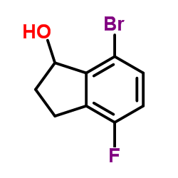 7-Bromo-4-fluoro-1-indanol结构式