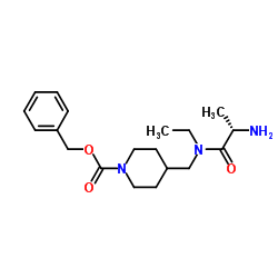 Benzyl 4-{[L-alanyl(ethyl)amino]methyl}-1-piperidinecarboxylate Structure