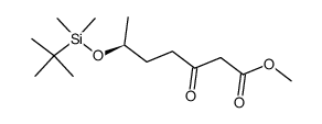 methyl (S)-6-((tert-butyldimethylsilyl)oxy)-3-oxoheptanoate结构式