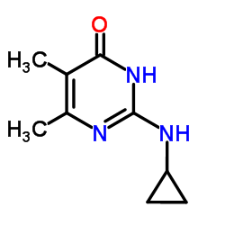 2-(Cyclopropylamino)-5,6-dimethyl-4(1H)-pyrimidinone structure