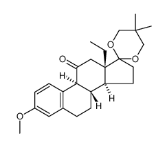 17,17-(2,2-dimethyl)propane-1,3-dioxyl-13β-ethyl-11-oxo-3-methoxy-gona-1,3,5-triene Structure