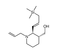 ((2S,3R)-1-allyl-2-((E)-3-(trimethylsilyl)prop-1-en-1-yl)piperidin-3-yl)methanol Structure