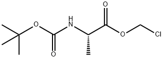 N-(tert-Butoxycarbonyl)-L-alanine chloromethyl ester结构式