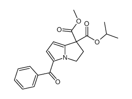 Methyl isopropyl 5-benzoyl-1,2-dihydro-3H-pyrrolo(1,2-a)pyrrole-1,1-dicarboxylate Structure