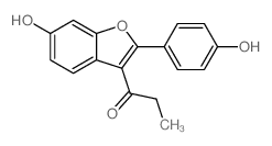 1-[6-hydroxy-2-(4-hydroxyphenyl)benzofuran-3-yl]propan-1-one structure