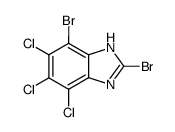 2,4-dibromo-5,6,7-trichloro-1(3)H-benzoimidazole Structure