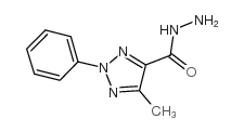 5-甲基-2-苯基-2H-1,2,3-三唑-4-甲酰肼结构式