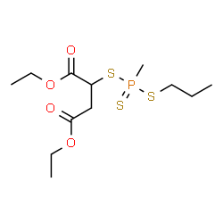 Succinic acid, mercapto-, diethyl ester, propyl methylphosphonotrithio ate structure