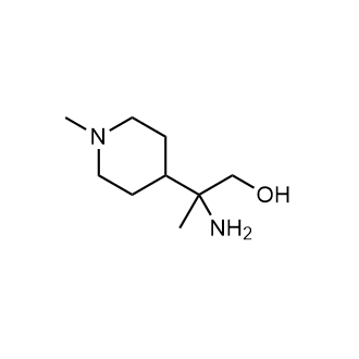 2-Amino-2-(1-methylpiperidin-4-yl)propan-1-ol structure