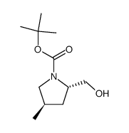 (2S,4R)-1-Boc-2-羟甲基-4-甲基吡咯烷结构式