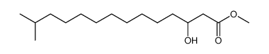 methyl 3-hydroxy-13-methyltetradecanoate Structure