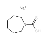 1H-Azepine-1-carbodithioicacid, hexahydro-, sodium salt (1:1) structure