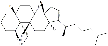 5α-Cholestane-1α,19-diol Structure