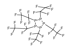 Pentakis(pentafluoraethyl)-cyclopentaphosphan结构式