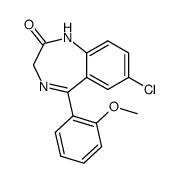 7-Chloro-1,3-dihydro-5-(2-methoxyphenyl)-2H-1,4-benzodiazepine-2-one Structure