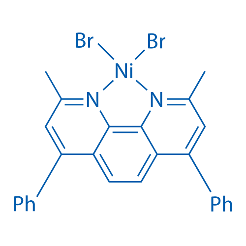 2,9-二甲基-4,7-二苯基-1,10-邻二氮杂菲溴化镍结构式