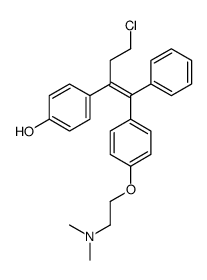 4-[(Z)-4-chloro-1-[4-[2-(dimethylamino)ethoxy]phenyl]-1-phenylbut-1-en-2-yl]phenol结构式