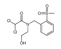 2,2-dichloro-N-(2-hydroxyethyl)-N-[(2-methylsulfonylphenyl)methyl]acetamide Structure