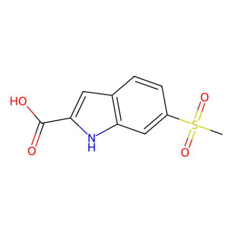 6-(Methylsulfonyl)-1H-indole-2-carboxylic acid结构式