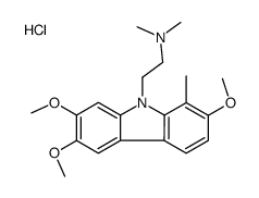 dimethyl-[2-(2,6,7-trimethoxy-1-methylcarbazol-9-yl)ethyl]azanium,chloride结构式