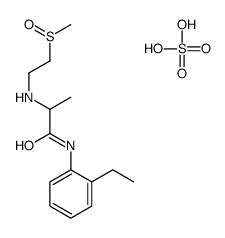 N-(2-ethylphenyl)-2-(2-methylsulfinylethylamino)propanamide,sulfuric acid Structure