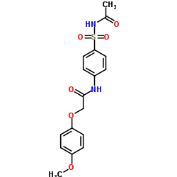 N-[4-(Acetylsulfamoyl)phenyl]-2-(4-methoxyphenoxy)acetamide Structure