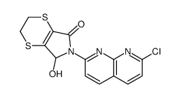 6-(7-chloro-1,8-naphthyridin-2-yl)-2,3,6,7-tetrahydro-7-hydroxy-5H-1,4-dithiino[2,3-c]pyrrol-5-one structure