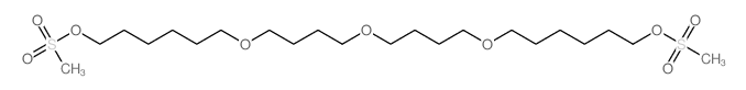 1-methylsulfonyloxy-6-[4-[4-(6-methylsulfonyloxyhexoxy)butoxy]butoxy]hexane structure