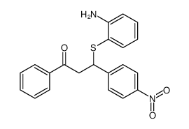 3-(2-aminophenyl)sulfanyl-3-(4-nitrophenyl)-1-phenylpropan-1-one结构式