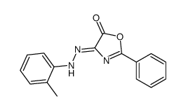 4,5-Oxazoledione, 2-phenyl-, 4-((2-methylphenyl)hydrazone)结构式