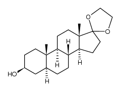 (3β,5α)-3-hydroxyandrostan-17-one 1,2-ethanediyl acetal Structure