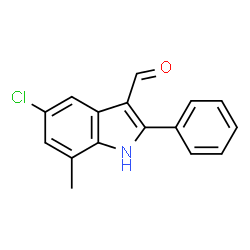 1H-Indole-3-carboxaldehyde,5-chloro-7-methyl-2-phenyl-(9CI) structure