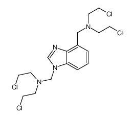 N-[[1-[bis(2-chloroethyl)aminomethyl]benzimidazol-4-yl]methyl]-2-chloro-N-(2-chloroethyl)ethanamine结构式