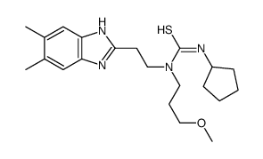 (9ci)-n-环戊基-n-[2-(5,6-二甲基-1H-苯并咪唑-2-基)乙基]-n-(3-甲氧基丙基)-硫脲结构式