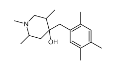 1,2,5-trimethyl-4-[(2,4,5-trimethylphenyl)methyl]piperidin-4-ol结构式