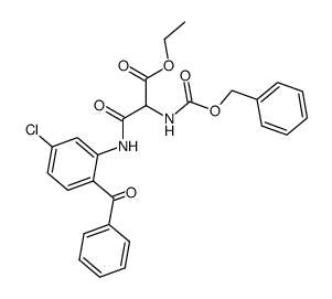 2'-benzoyl-2-[(benzyloxycarbonyl)amino]-2-carbethoxy-5'-chloroacetanilide Structure