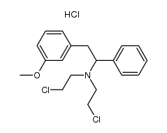 N,N-bis(2-chloroethyl)-2-(3-methoxyphenyl)-1-phenylethylamine hydrochloride结构式