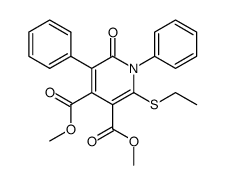 2-ethylsulfanyl-6-oxo-1,5-diphenyl-1,6-dihydro-pyridine-3,4-dicarboxylic acid dimethyl ester Structure