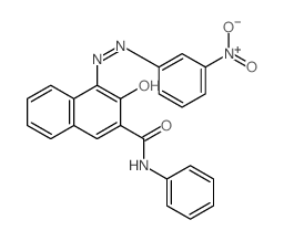 4-[(3-nitrophenyl)hydrazinylidene]-3-oxo-N-phenyl-naphthalene-2-carboxamide structure