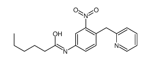 N-[3-nitro-4-(pyridin-2-ylmethyl)phenyl]hexanamide Structure