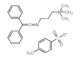 3-(2,2-diphenylethenylideneamino)propyl-trimethyl-azanium; 4-methylbenzenesulfonic acid Structure