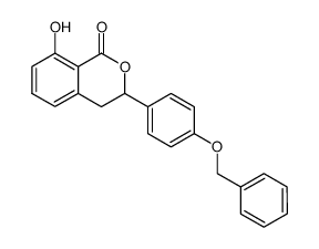 3-(4'-benzyloxyphenyl)-8-hydroxy-3,4-dihydro-2-benzopyran-1-one Structure