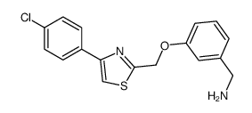 [3-[[4-(4-chlorophenyl)-1,3-thiazol-2-yl]methoxy]phenyl]methanamine Structure