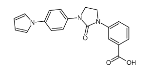 3-[2-oxo-3-(4-pyrrol-1-ylphenyl)imidazolidin-1-yl]benzoic acid结构式