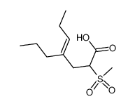 (E)-2-(Methylsulfonyl)-4-propyl-4-heptenoic acid structure