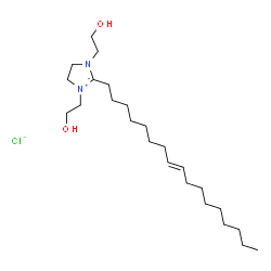 2-(8-heptadecenyl)-4,5-dihydro-1,3-bis(2-hydroxyethyl)-1H-imidazolium chloride结构式