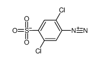 2,5-dichloro-4-sulphonatobenzenediazonium结构式