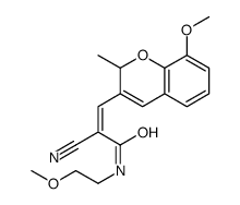 2-cyano-N-(2-methoxyethyl)-3-(8-methoxy-2-methyl-2H-chromen-3-yl)prop-2-enamide Structure