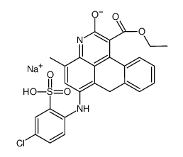 6-[[4-Chloro-2-(sodiooxysulfonyl)phenyl]amino]-2,7-dihydro-4-methyl-2-oxo-3H-dibenz[f,ij]isoquinoline-1-carboxylic acid ethyl ester Structure